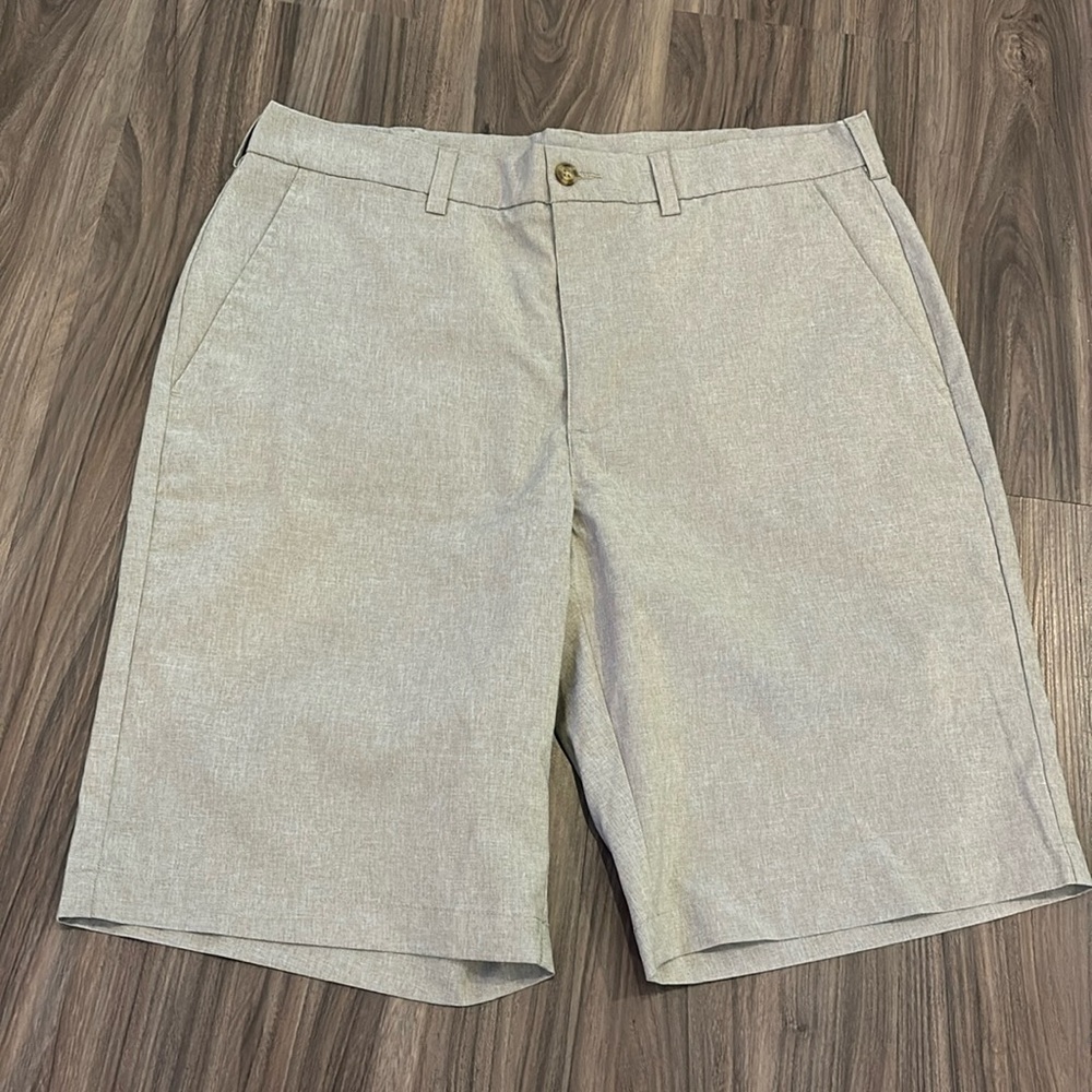 NWOT PGA tour khaki tan color shorts size 34 dress short casual golf
